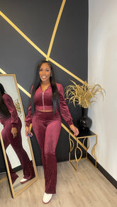 Adore & Velour Me Set- Burgundy